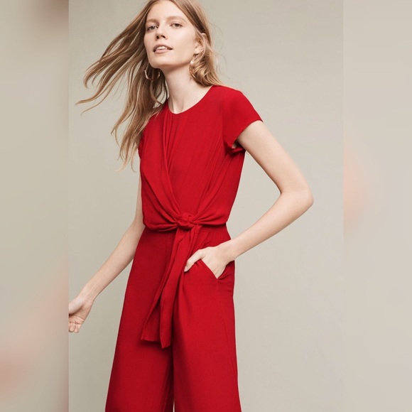 red jumpsuit anthropologie